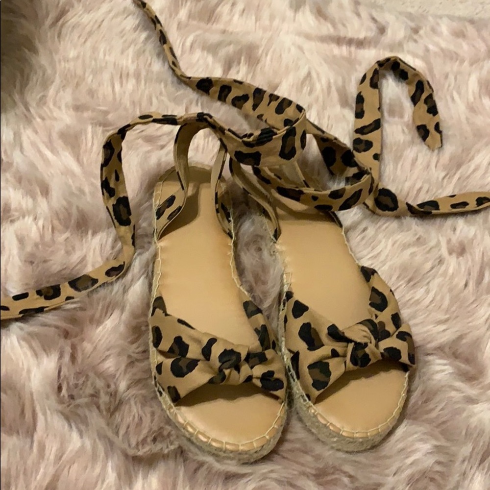 Old Navy Leopard Print Espadrilles